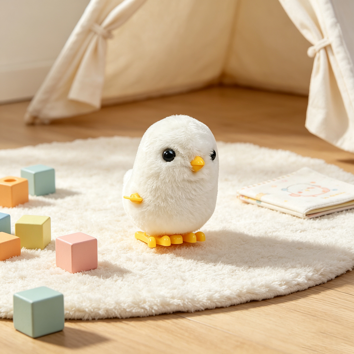Walking Jumping Chick Plush Toy