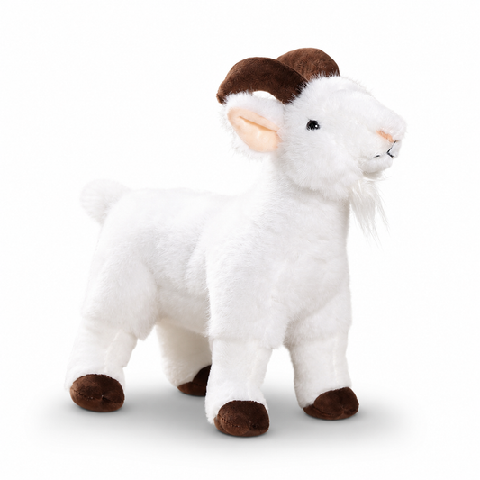 White Realistic Goat Plush Toy
