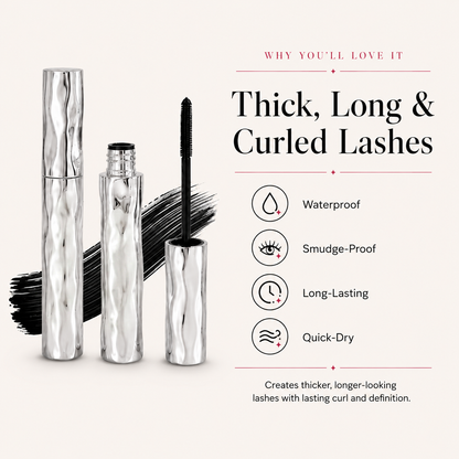 💞BUY 1 GET 1 FREE,Waterproof fiber mascara for natural volume, curl, and smudge-proof wear