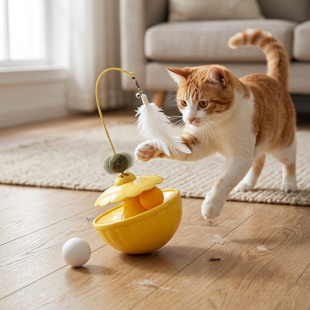 Interactive Cat Tumbler Toy