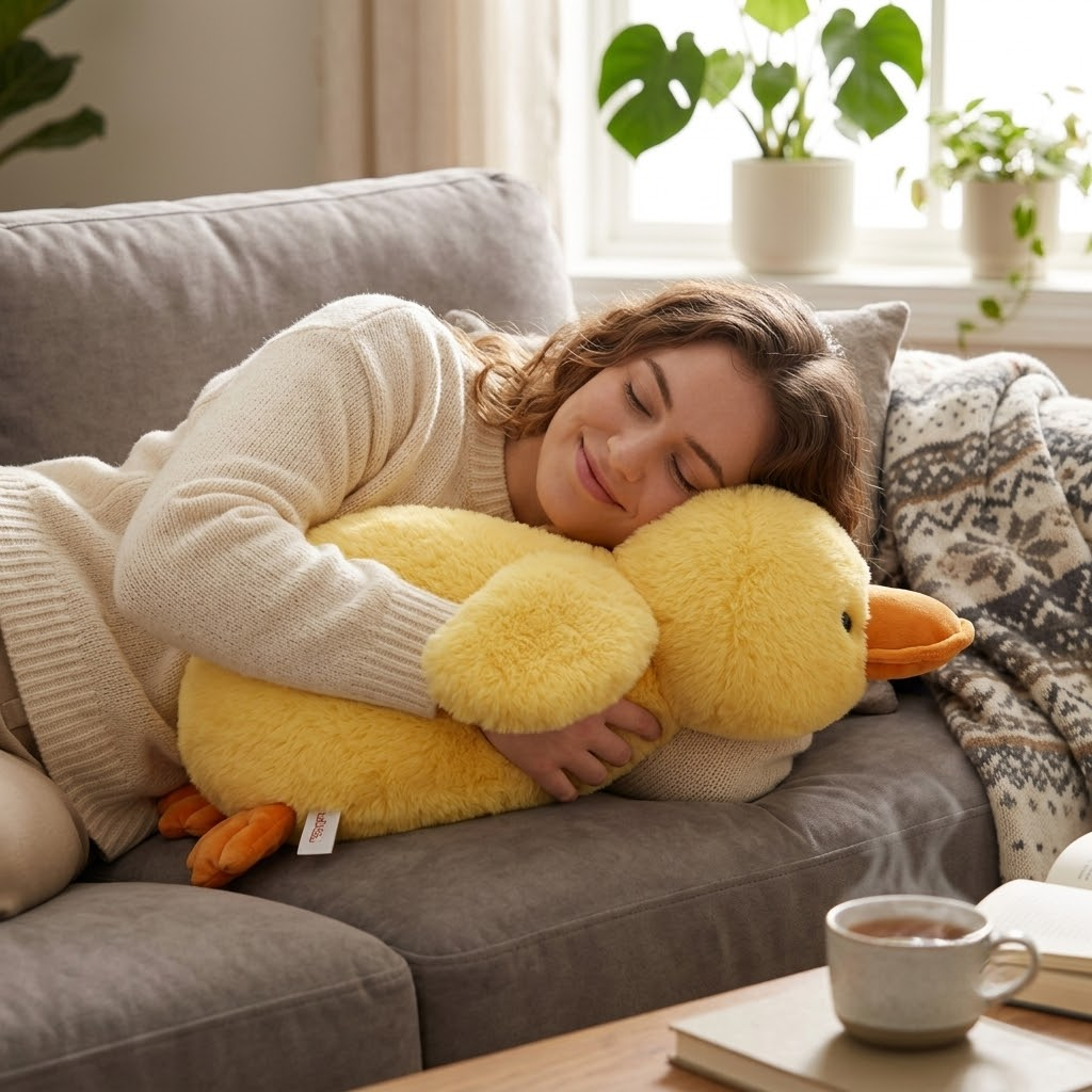 Yellow Duck Plush Pillow