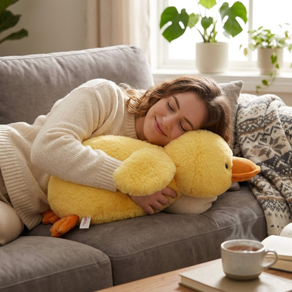 Yellow Duck Plush Pillow